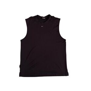 RARE Nike Center Check Black Sleeveless Dri-Fit Top